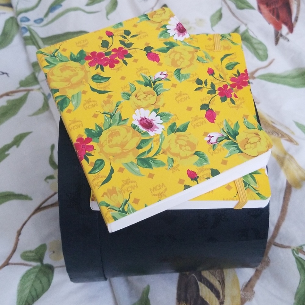 2 MCM Small Notebooks ,,floral print with MCM logo